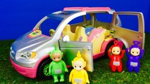 TELETUBBIES Silver Fisher Price Loving Family Van Toy Opening-
