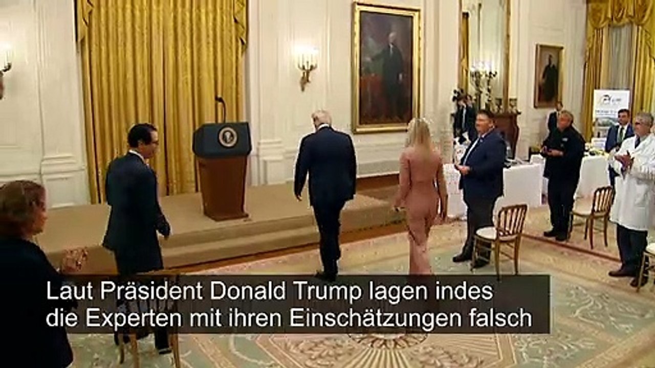 Trump: Die Experten haben sich bei Corona geirrt