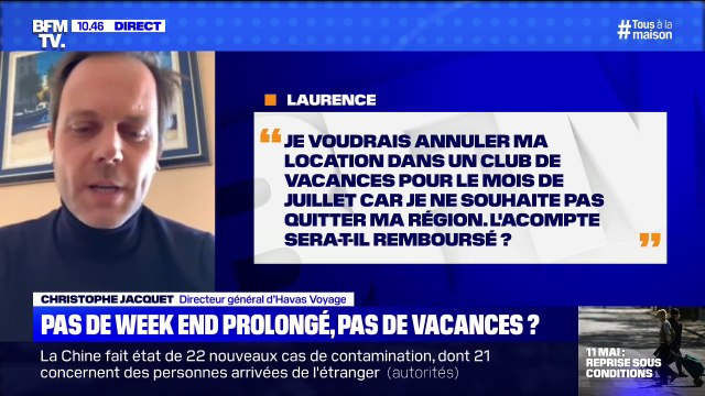 Je voudrais annuler ma location pour cet été. L'acompte sera-t-il remboursé? BFMTV répond à vos questions