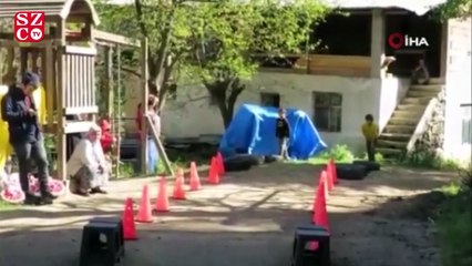 Corona günlerinde köyde survivor