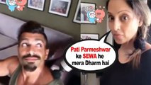 Bipasha Basu Does ‘PATTI KE SEWA’ during Quarentine | Bipasha and KaranSinghGrover | BiscootTv