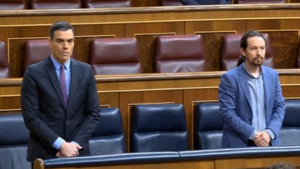 Скачать видео: El Congreso guarda un minuto de silencio por los casi 24.000 fallecidos