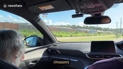 'Faster, vrooom!' Australian son takes mum with dementia on fun car ride