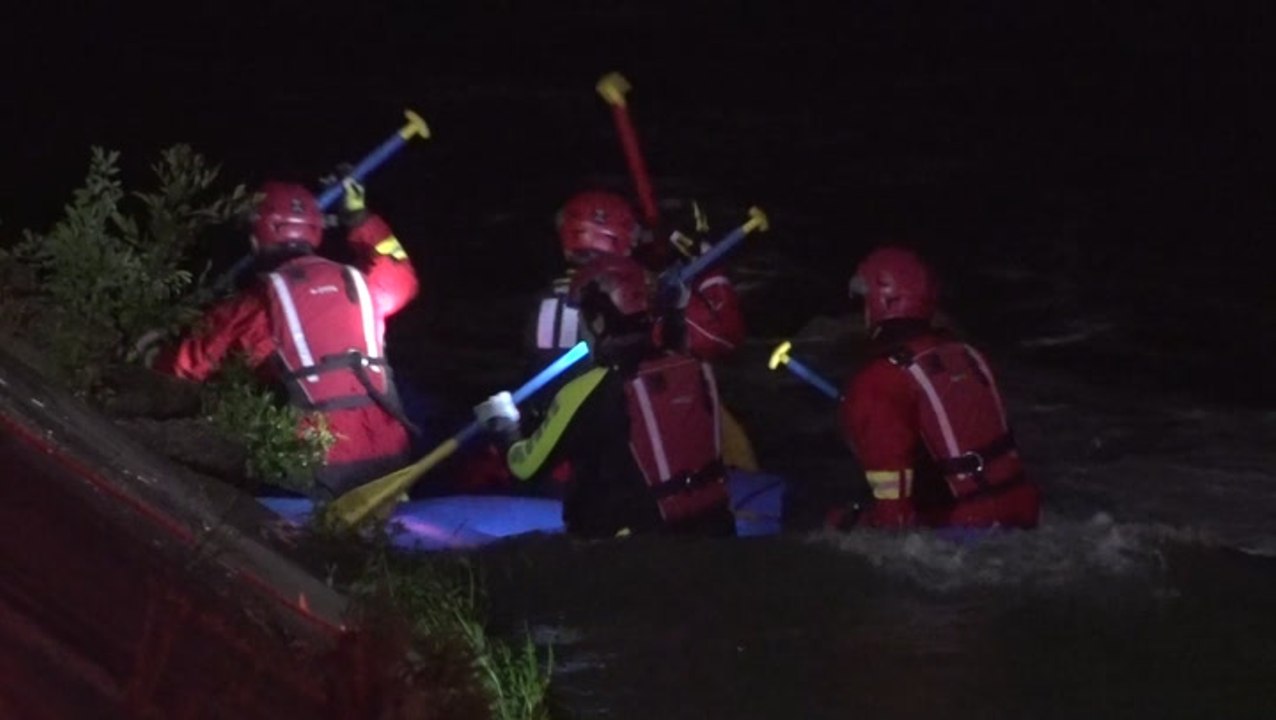 Crews rescue woman swept away during storms