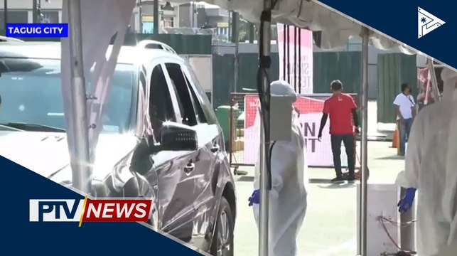 Ikalawang drive thru testing sa Taguig City, umarangkada na