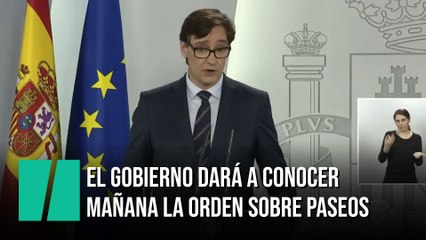 El Gobierno dará a conocer mañana la orden sobre paseos y ejercicio