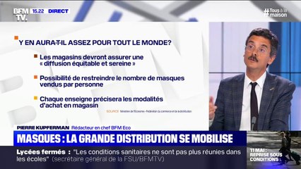 Masques: la grande distribution se mobilise