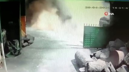 Pendik'te patlama anı kamerada