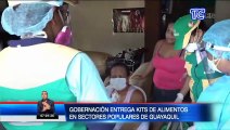 Gobernador del Guayas, Pedro Pablo Duart, entrega kits de alimentos en sectores populares de Guayaquil