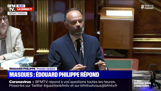 Édouard Philippe sur les masques: L'État accompagnera les commandes passées par les collectivités territoriales à compter du 13 avril