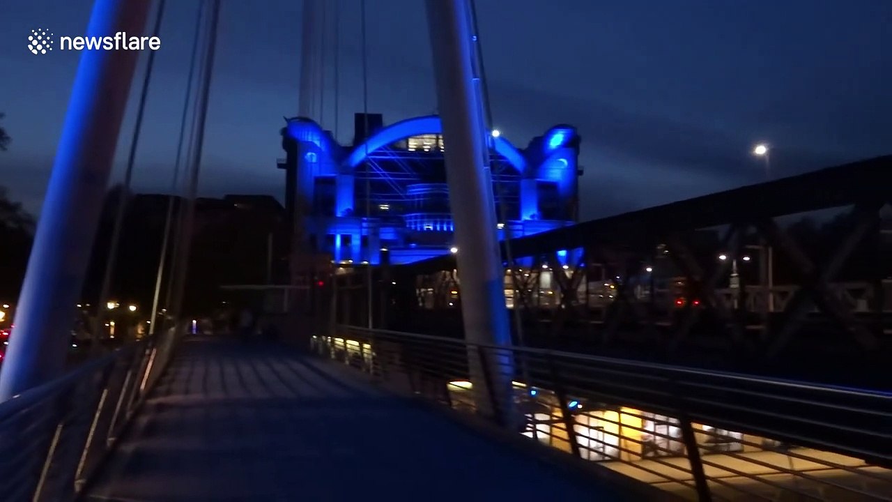 London landmarks light up blue for NHS workers battling coronavirus