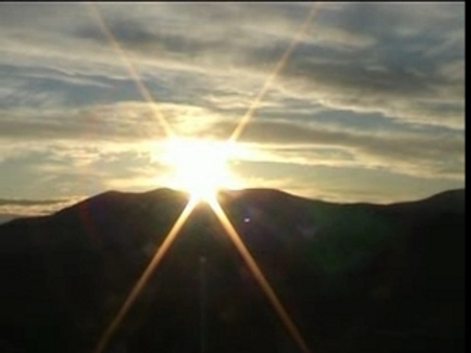 Couché de soleil sur les Alpes