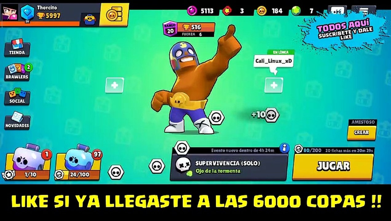 SUBO A 6000 COPAS EN #BrawlStars !! y nos espera una SEGUNDA MEGACAJA