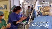 الطواقم الطبية في مستشفى نيقوسيا العام تعالج مرضى كوفيد-19