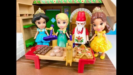 DISNEY PRINCESSES Bake Christmas Cookies with Santa Claus PLAYMOBIL PLAYSET TOYS