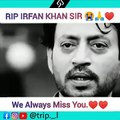 RIP IRFAN KHAN SIR -- Irfan khan best Dialogue -- Irfan khan WhatsApp status -- Best dialogue