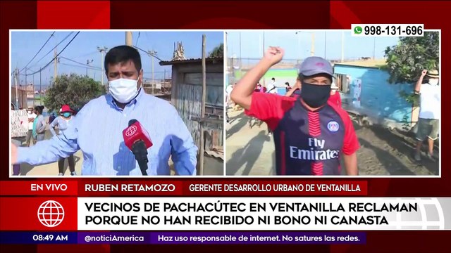 Primera Edición: Vecinos de Pachacútec denuncian que no han recibido bono ni canastas de víveres