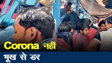 Corona virus : दिल्ली-यूपी बॉर्डर पर मजदूरों का पैदल पलायन जारी