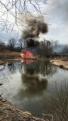 Incendie de broussailles à Delson