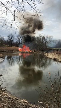 Incendie de broussailles à Delson