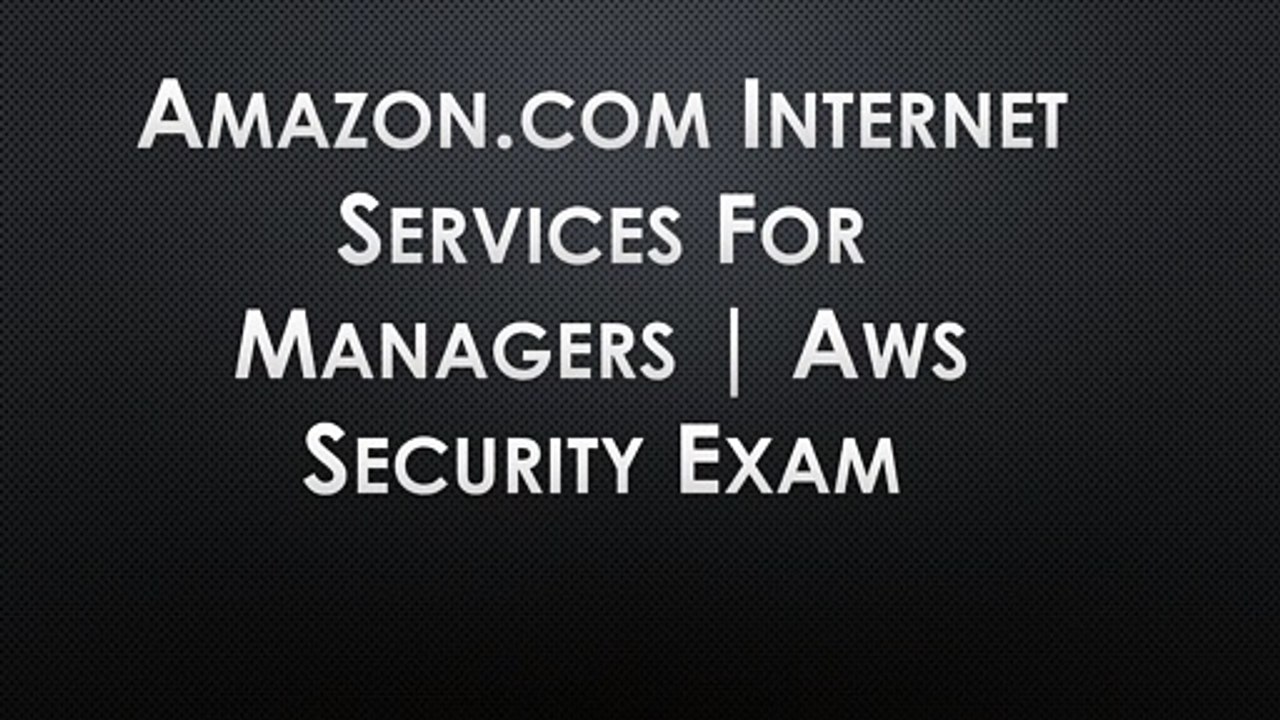 AWS Security exam tips