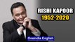 Veteran actor Rishi Kapoor leaves us with memories of a glorious Bollywood era | Oneindia News