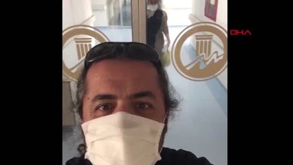 Eşini iyileştiren sağlık çalışanları için türkü söyledi