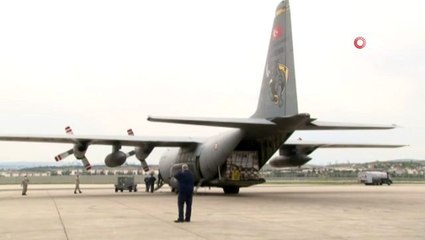 ABD'ye gönderilen yardım malzemelerini taşıyan uçak havalandı