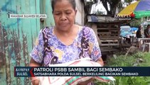 Sambil Patroli PSBB, Satsabhara Polda Sulsel Bagikan Sembako