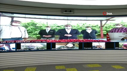 Bakan Pakdemirli video konferansla kiraz hasadına katıldı