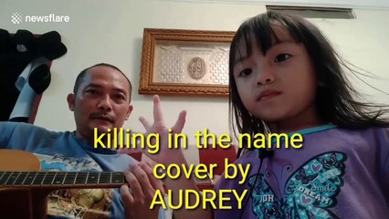 Father and daughter's cute rendition of Rage Against The Machine's 'Killing In The Name' goes viral