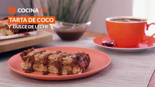 TARTA de COCO y DULCE de LECHE  Irresistible tarta de coco rellena muy FÁCIL de hacer- Cocinatis