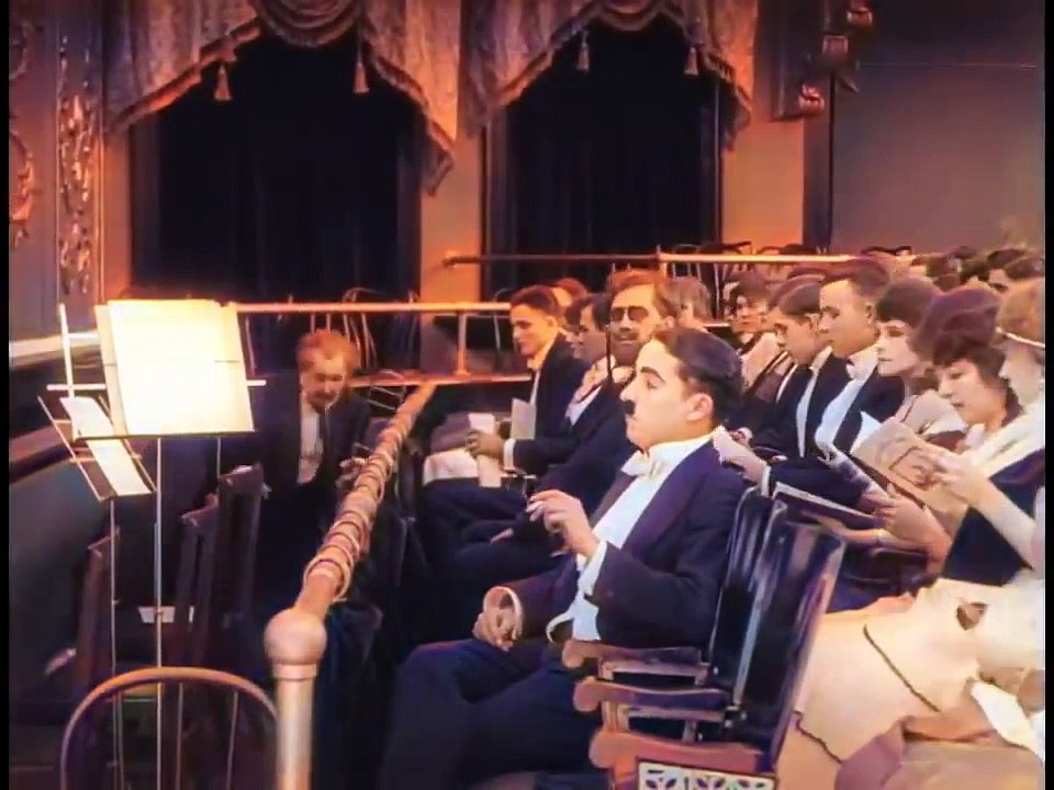 A Night in the Show (1915)  Charlie Chaplin   COLOR