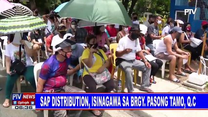 SAP distribution, isinagawa sa Brgy. Pasong Tamo, QC