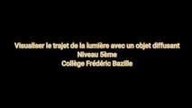 Visualiser le trajet de la lumière : niveau 5ème