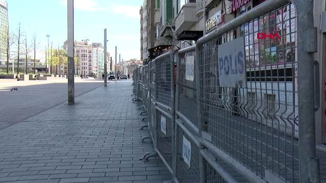 TAKSİM MEYDANI VE CUMHURİYET ANITI BARİYERLERLE ÇEVRİLDİ