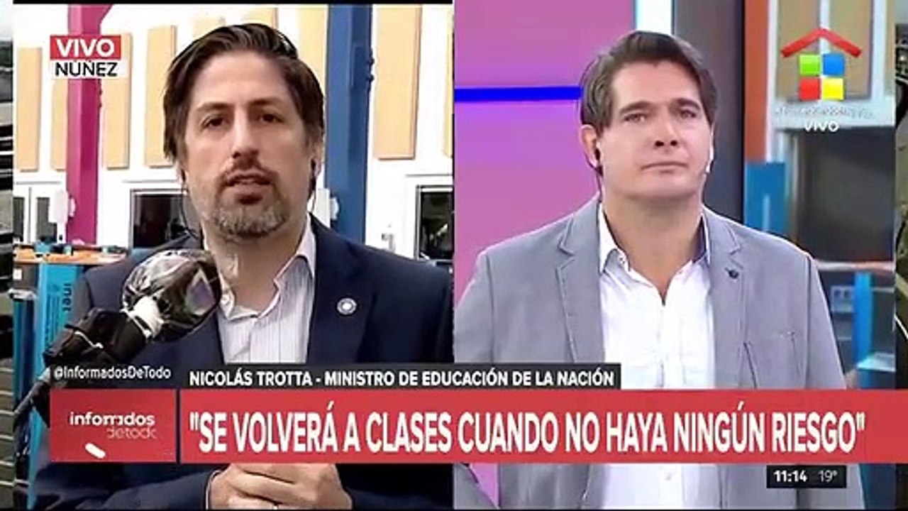 Trotta: "La vuelta a las clases va a ser cuando no haya riesgo"