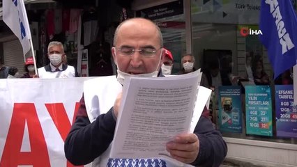 Samsun'da sosyal mesafeli 1 Mayıs eylemi