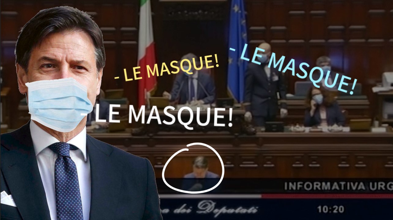 Giuseppe Conte hué au parlement italien pour avoir enlevé son masque