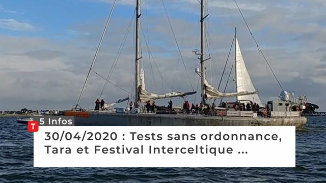 Tests sans ordonnance, Tara et Festival Interceltique … Cinq infos bretonnes du 30 avril