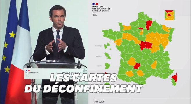 Olivier Véran présente les 1ères cartes qui serviront au déconfinement