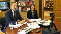 Los Reyes Felipe VI y Doña Letizia presiden un pleno de la Real Academia Española