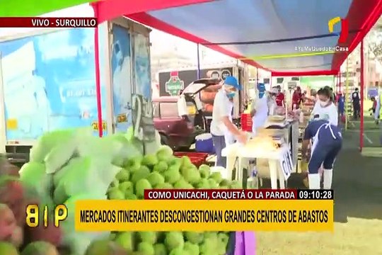 Mercados itinerantes descongestionan grandes centros de abastos en plena pandemia
