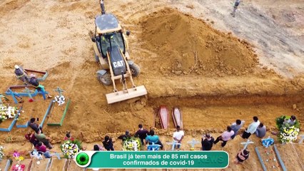 Brasil já tem mais de 85 mil casos confirmados de covid-19