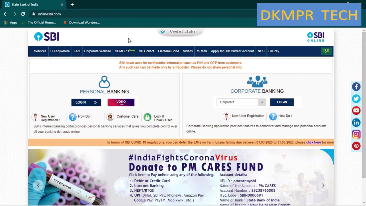 SBI RINB– How to login to OnlineSBI First time without kit (video created in April 2020) By Manish.