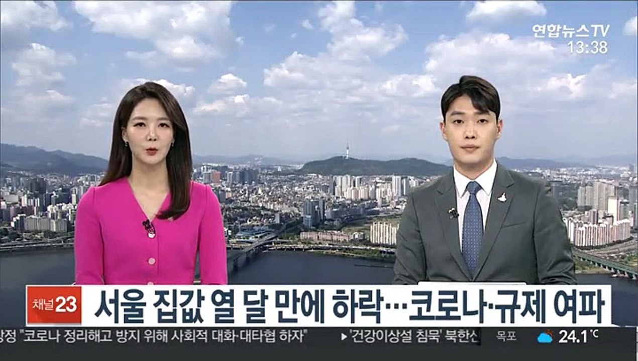 서울 집값 열 달 만에 하락…코로나·규제 여파