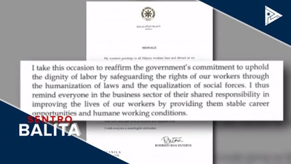 Proteksyon sa mga manggagawa, tiniyak ni Pres. #Duterte