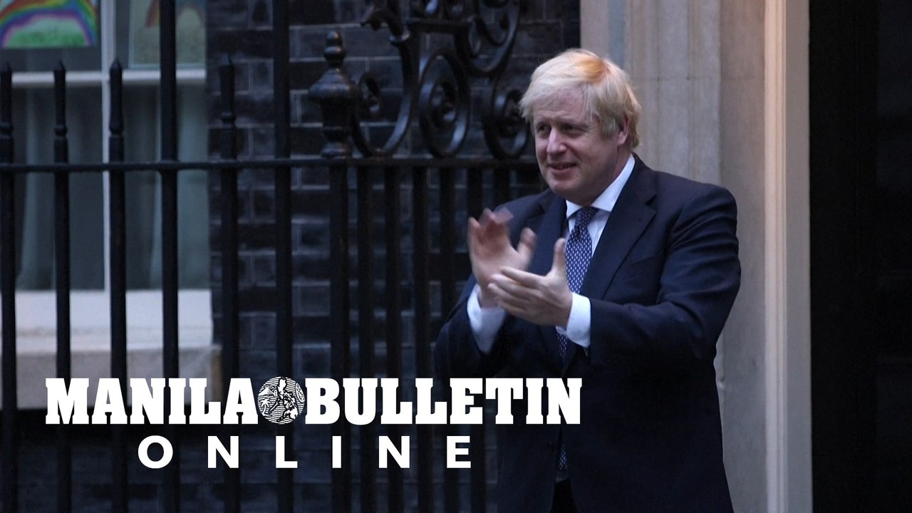 Boris Johnson joins 'Clap for Carers' on Downing Street
