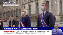 1er-mai: masqués, Marine Le Pen et Jordan Bardella rendent hommage à Jeanne d'Arc à Paris