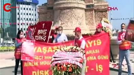 Sendikalardan Taksim'de 1 Mayıs anması